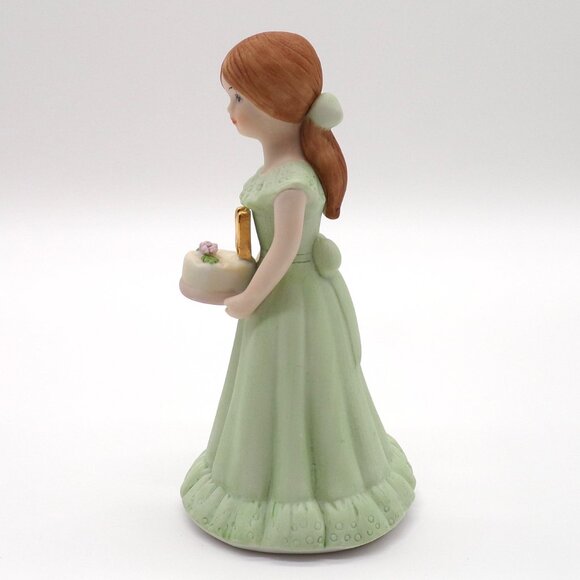 ENESCO Growing up Birthday Girls Figurine 11 Brown Hair Cake Porcelain VTG 1982 - Picture 7 of 11